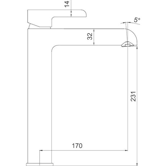 Смеситель для раковины высокий Gappo G1003-16, черный/хром - фото 5