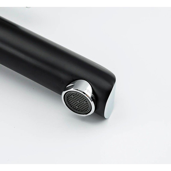 Смеситель для раковины высокий Gappo G1003-16, черный/хром - фото 3