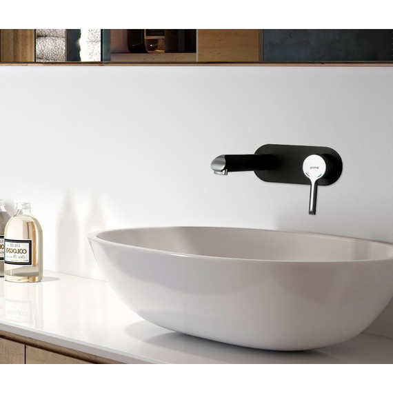 Смеситель для раковины настенный Gappo G1003-26, черный/хром - фото 4