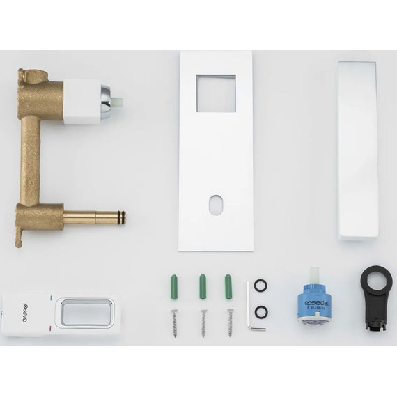 Смеситель для раковины настенный Gappo Futura G1017-12, белый/хром - фото 7