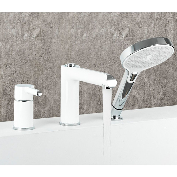 Смеситель для ванны Gappo G1103-8, белый/хром - фото, картинка 4 Смеситель для ванны Gappo G1103-8, белый/хром - фото 4