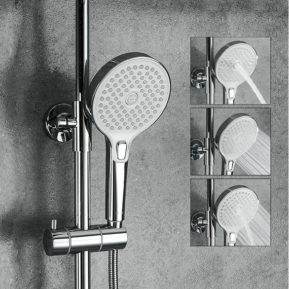 Душевая стойка с термостатом Gappo G2403-48, белый/хром - фото 2