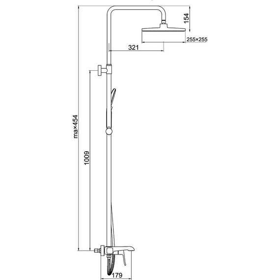 Душевая стойка Gappo G2450, черный - фото, картинка 2 Душевая стойка Gappo G2450, черный - фото 2