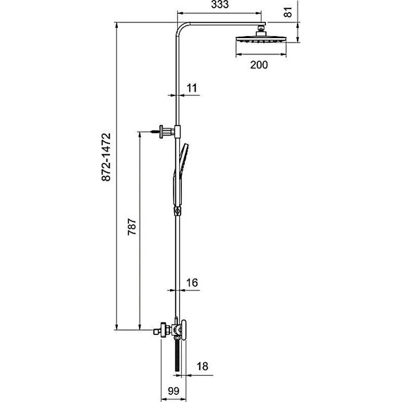 Душевая стойка с термостатом Gappo G2495-6 - фото 2