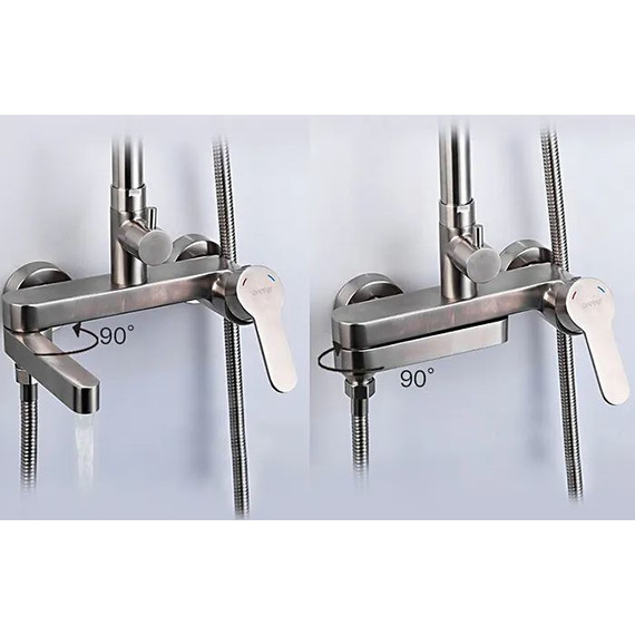 Душевая стойка Gappo G2499-30, сатин - фото, картинка 8 Душевая стойка Gappo G2499-30, сатин - фото 8