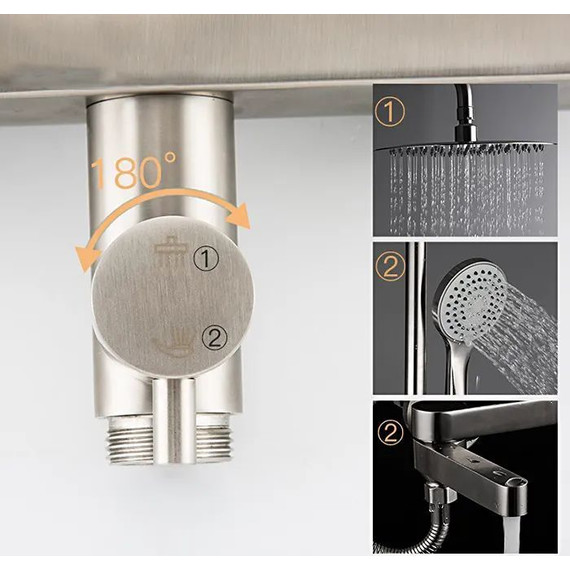 Душевая стойка Gappo G2499-30, сатин - фото, картинка 4 Душевая стойка Gappo G2499-30, сатин - фото 4