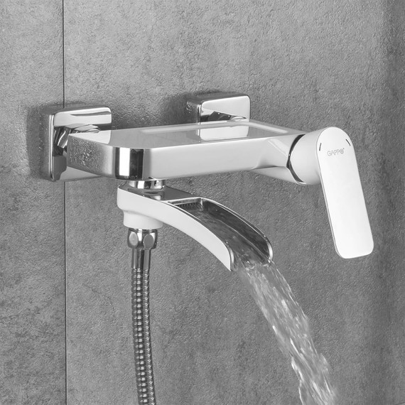 Смеситель для ванны Gappo G3248-8, белый/хром - фото 3