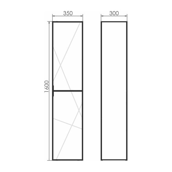 Пенал подвесной Comforty Мерано 35 см, белый/дуб дымчатый - фото 7