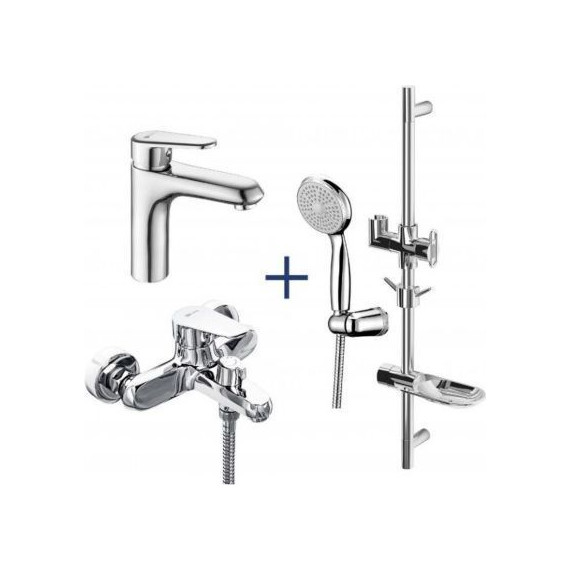 Набор смесителей 3 в 1 для ванны Lemark LM0380C - фото 