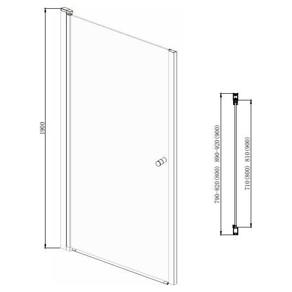 Душевая дверь Azario Alberta 90 см AZ-NK6211 900, хром/прозрачное - фото 5