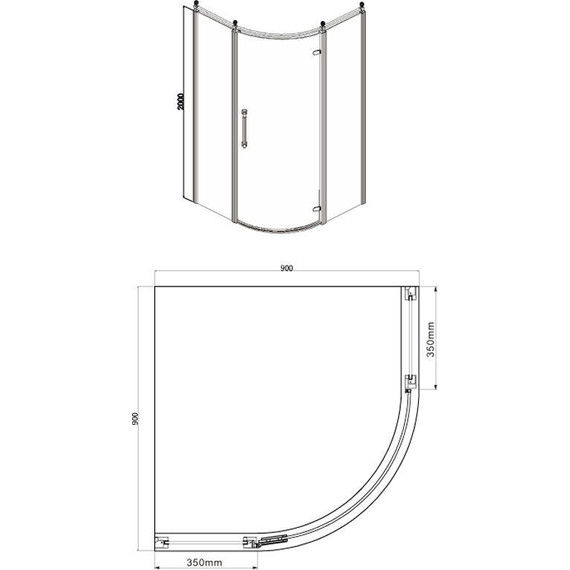Душевое ограждение Azario Ontario AZ-NBB2231-L 90х90 см (стекло 8 мм) золото/прозрачное - фото 5