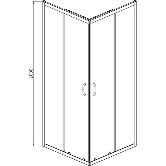 Душевое ограждение Azario Milton 100х100 см AZ-ND1142 1000 Black, черный/прозрачное - фото, картинка 3 Душевое ограждение Azario Milton 100х100 см AZ-ND1142 1000 Black, черный/прозрачное - фото 3