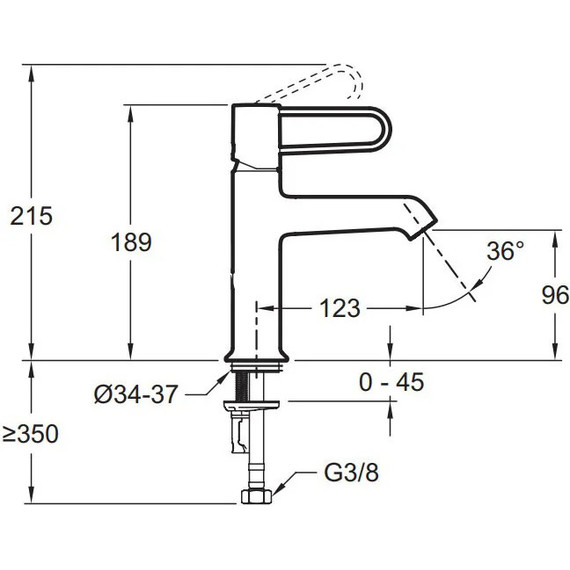 Смеситель для раковины Jacob Delafon Odeon Rive Gauche E21029-00-00, белый матовый - фото 3