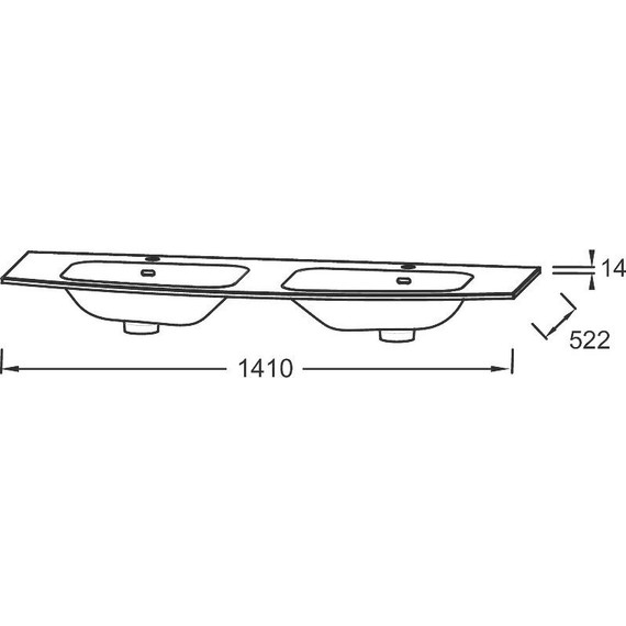 Тумба подвесная с раковиной Jacob Delafon Nona 140 см EB1891RU-G98, темно-синий (раковина из искусственного мрамора EB1883RU-00) - фото 4