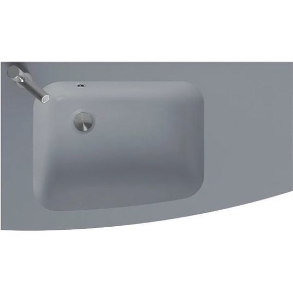 Тумба подвесная с раковиной Jacob Delafon Nona 80 см EB1888RU-442, серый антрацит (стеклянная раковина EB1884RU-DE4, серый матовый) - фото 3