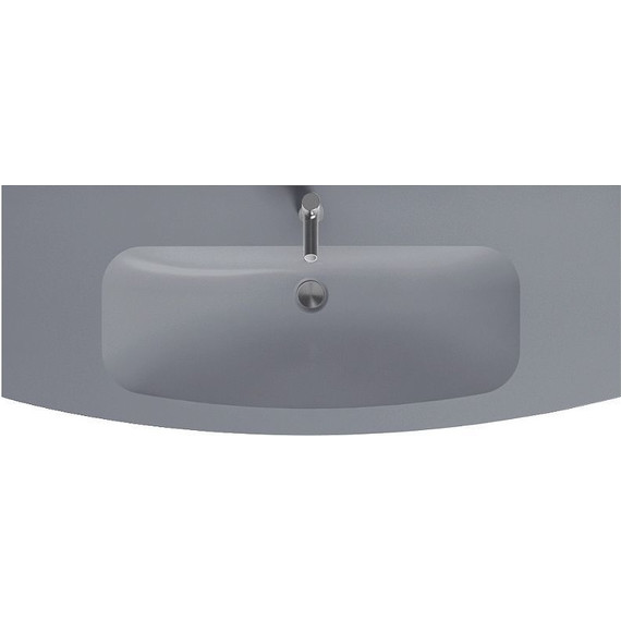 Тумба подвесная с раковиной Jacob Delafon Nona 120 см EB1890RU-G98, темно-синий (стеклянная раковина EB1886RU-DE4, серый матовый) - фото 2