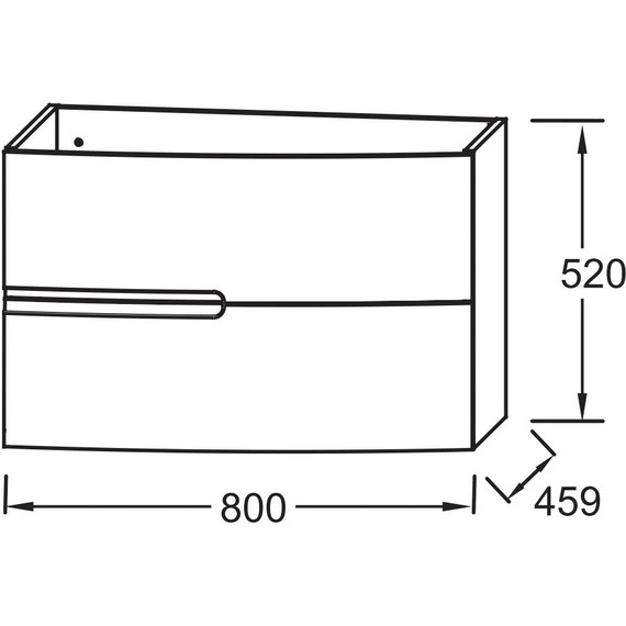 Тумба подвесная с раковиной Jacob Delafon Nona 80 см EB1888RU-442, серый антрацит (стеклянная раковина EB1884RU-DE4, серый матовый) - фото 5