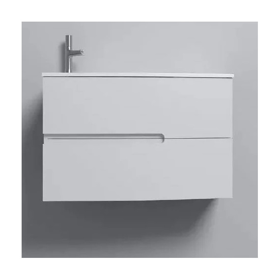 Тумба подвесная с раковиной Jacob Delafon Nona 80 см EB1888RU-G1C, белый глянцевый (стеклянная раковина EB1884RU-DE1) - фото 2