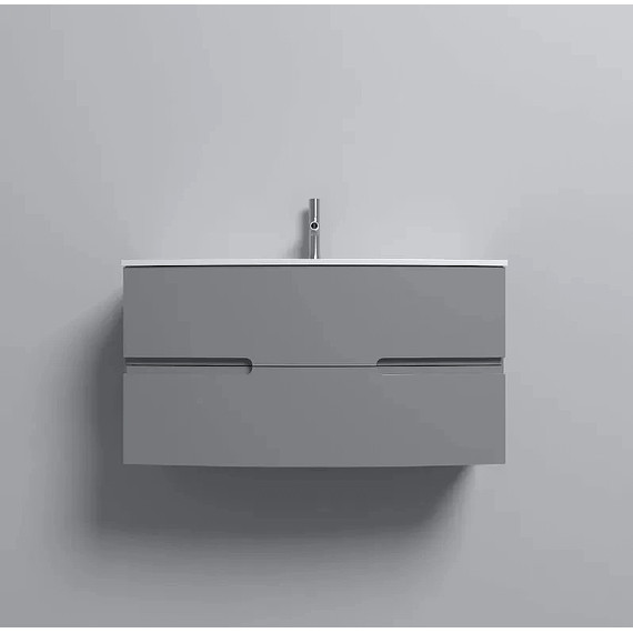 Тумба подвесная с раковиной Jacob Delafon Nona 100 см EB1889RU-442, серый антрацит (раковина из искусственного мрамора EB1881RU-00) - фото 2