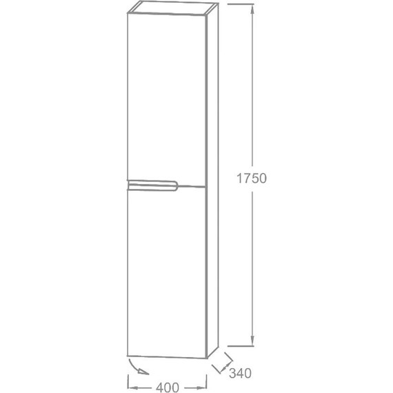 Пенал подвесной Jacob Delafon Nona 40x175 см R EB1983RRU-442, серый антрацит - фото 4