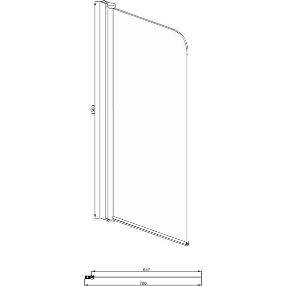 Шторка для ванны Azario Merrit 70х150 см NF6211, хром/прозрачное - фото, картинка 4 Шторка для ванны Azario Merrit 70х150 см NF6211, хром/прозрачное - фото 4