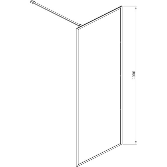 Душевая перегородка Azario Richmond Walk-in 100 см AZ-NAG 6310 1000 silver с кронштейном в комплекте, хром/прозрачное - фото 4