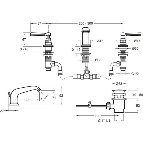Смеситель для раковины Jacob Delafon Cleo 1889 E24305-CP - фото 3