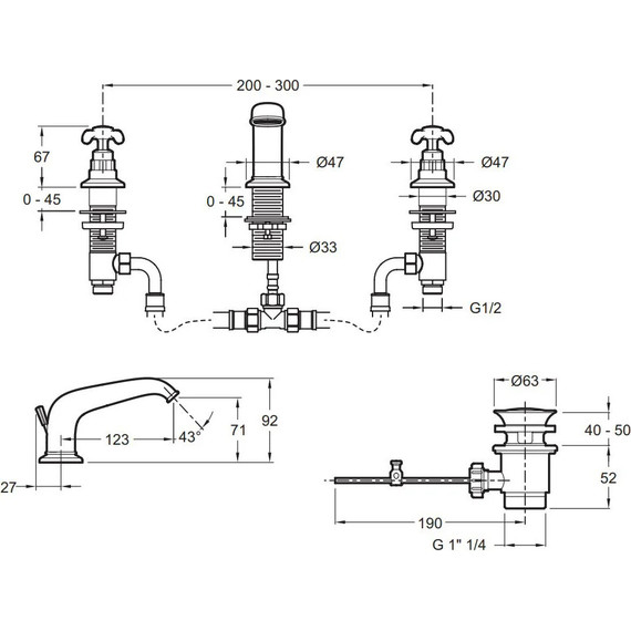 Смеситель для раковины Jacob Delafon Cleo 1889 E24306-CP - фото 3
