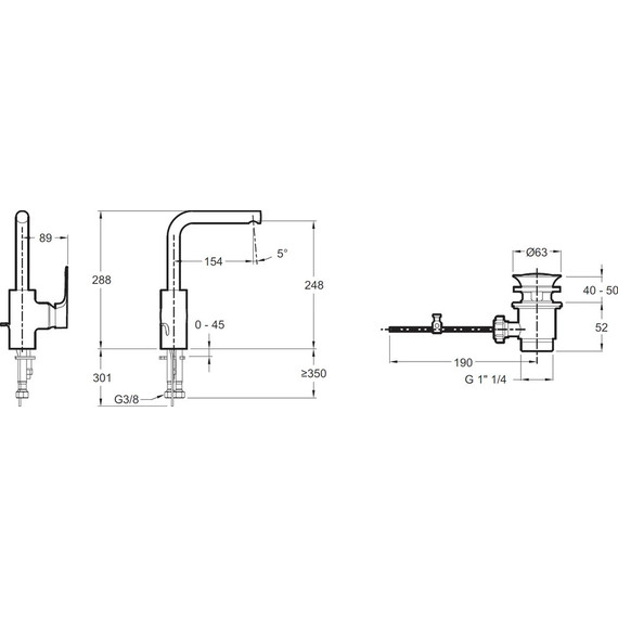 Смеситель для раковины Jacob Delafon Aleo E72357-CP - фото 2