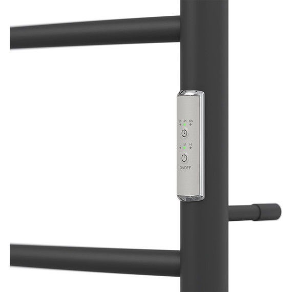 Полотенцесушитель электрический Point с полкой П3 400x600 мм PN04846PB, чёрный (возможность скрытого подключения) R - фото 4