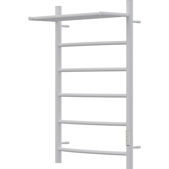 Полотенцесушитель электрический Point с полкой П5 500x800 мм PN04858PW, белый (возможность скрытого подключения) R - фото 3
