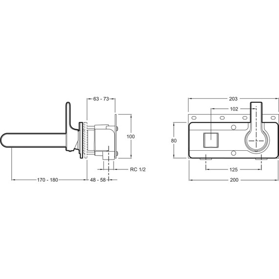 Смеситель для раковины настенный Jacob Delafon Singulier E10863-CP - фото 2
