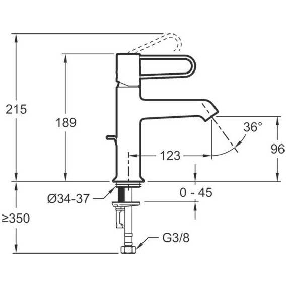Смеситель для раковины Jacob Delafon Odeon Rive Gauche E21029-CP-CP - фото 2