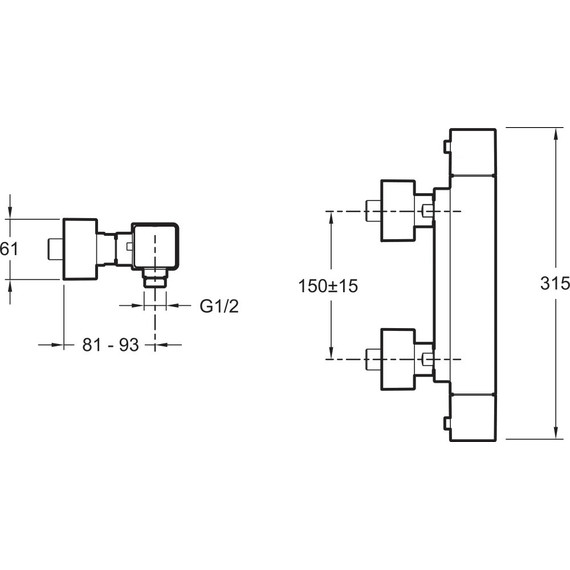 Смеситель для душа с термостатом Jacob Delafon Strayt E9096-CP - фото 4
