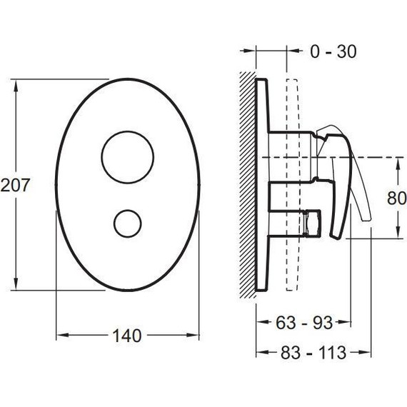 Смеситель для ванны Jacob Delafon Panache E98716-CP - фото 2