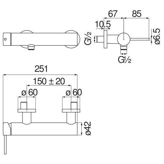 Смеситель для ванны Nobili Velis VE125130FLP, чёрный глянцевый - фото 2
