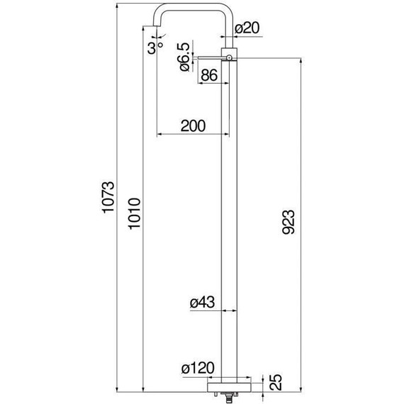 Смеситель для ванны Nobili VE125188/3RCP, красное золото - фото 2