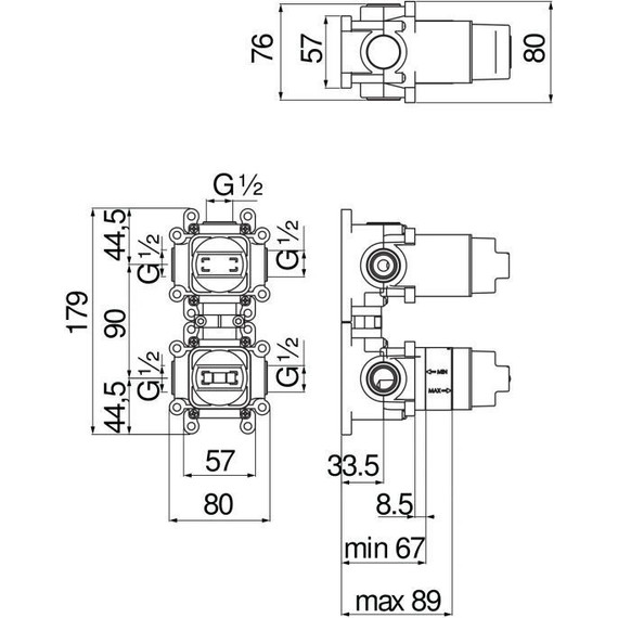 Скрытая часть Nobili Rubinetterie WE81103 - фото 2