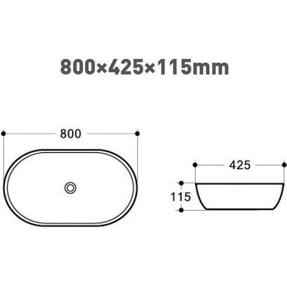 Раковина-чаша Art&Max 80 см AM2400 - фото 2