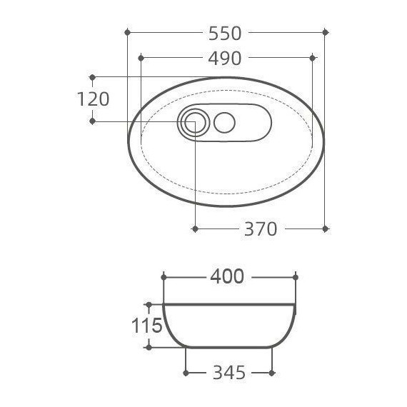 Раковина-чаша Art&Max 55 см AM3570-C - фото 2
