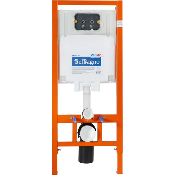 Инсталляция BelBagno BB002-80 с подвесным безободковым унитазом BelBagno Uno BB3105CHR/SC (кнопка Sfera, белая) - фото 9