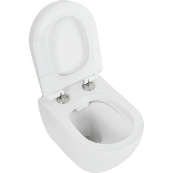 Инсталляция BelBagno BB002-80 с подвесным безободковым унитазом Cezares Stylus CZR-513-TH-R (кнопка Sfera, белая) - фото 11