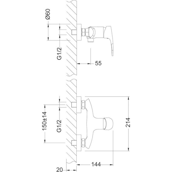 Смеситель для душа Lemark Linara LM0403C - фото 2