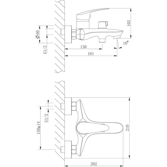 Смеситель для ванны Lemark Linara LM0414C - фото 2