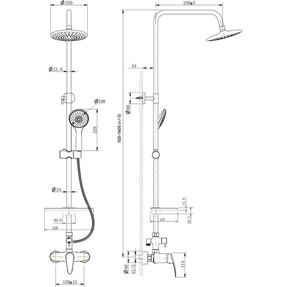 Душевая стойка Lemark Linara LM0460C - фото 2