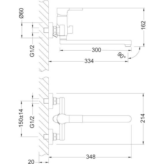Смеситель для ванны Lemark Aura LM0651C - фото 3