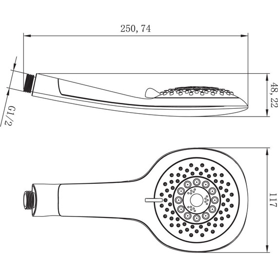 Ручной душ Lemark LM0815CWhite, хром/белый - фото 2