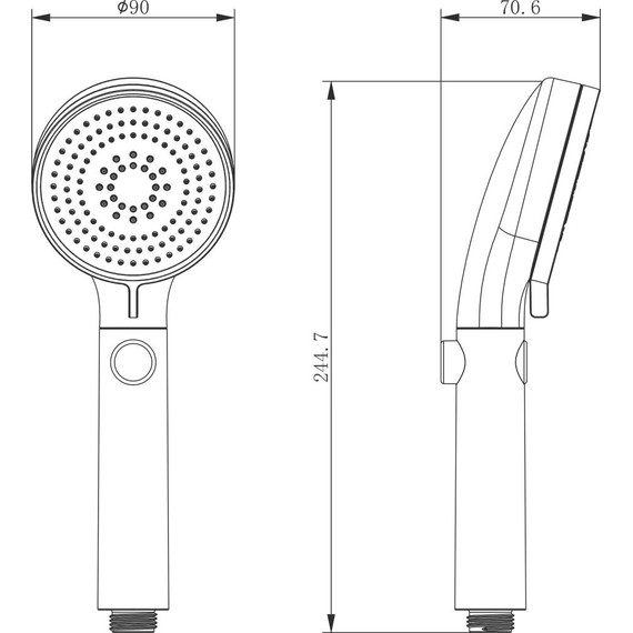 Ручной душ Lemark LM0818CW, хром/белый - фото 2