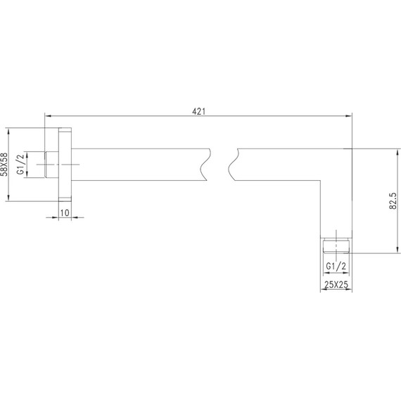 Кронштейн стеновой Lemark 420 мм LM5887C - фото 2