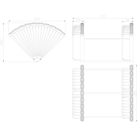 Полка угловая Lemark Jasmine LM6682ORB, черная бронза - фото 2